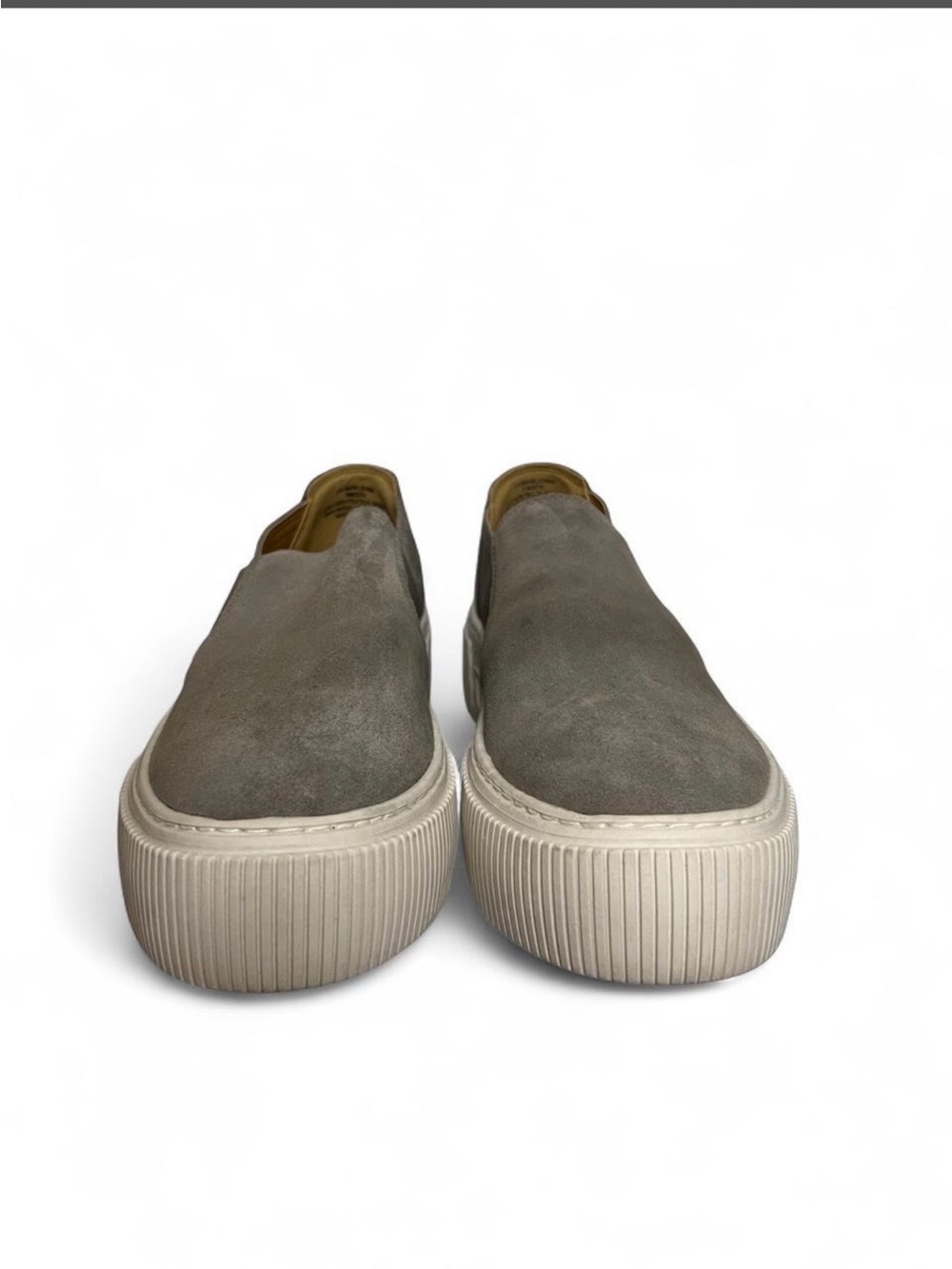 Crown Vintage Gray Suede Slip-On Platform Mules